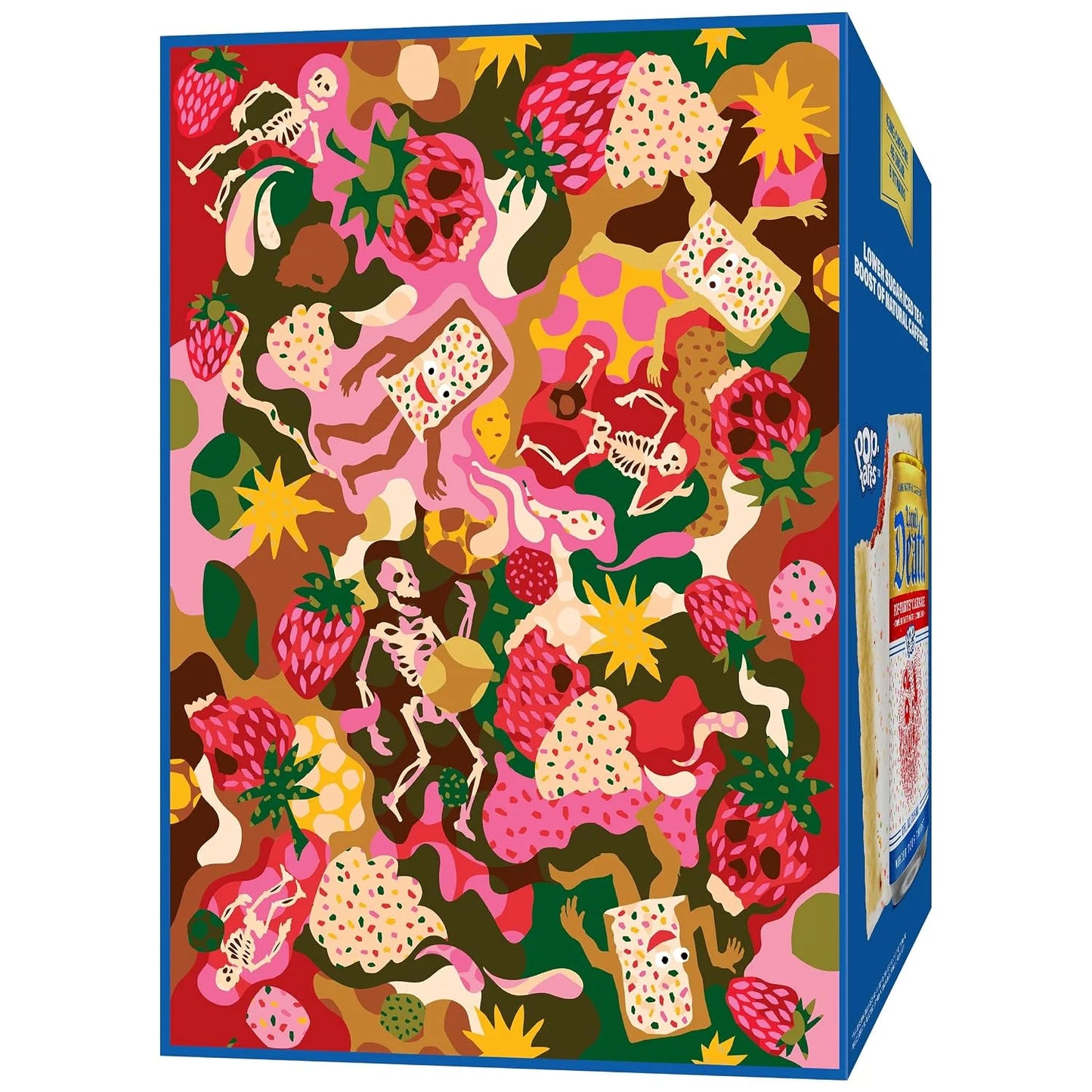 Liquid Death Iced Tea, Pop-Tarts™ Carnage (Pop-Tarts® Frosted Strawberry Toaster Pastry Flavored Black Tea), Less Sugar*, Boost of Caffeine, B Vitamins, No Artificial Sweeteners, 12 Fl Oz (Pack of 12)