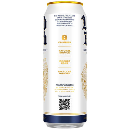 Liquid Death Still Mountain Water, Real Mountain Source, Ice-Cold Cans, Infinitely Recyclable, King Size 19.2 Fl Oz (Pack of 12)