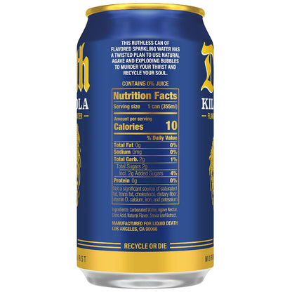 Liquid Death Soda-Flavored Sparkling Water - Killer Cola, Less Sugar*, Huge Flavor, No Caffeine, No Artificial Sweeteners, 12 Fl Oz (Pack of 12)