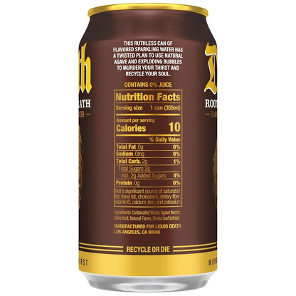 Liquid Death Soda-Flavored Sparkling Water - Rootbeer Wrath, Less Sugar*, Huge Flavor, No Caffeine, No Artificial Sweeteners, 12 Fl Oz (Pack of 12)